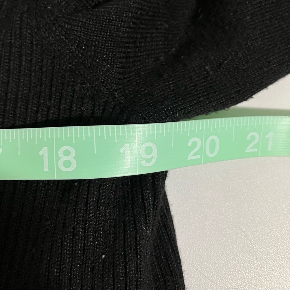 89th + Madison Black Open Front Long Cardigan Size Large - Picture 6 of 8